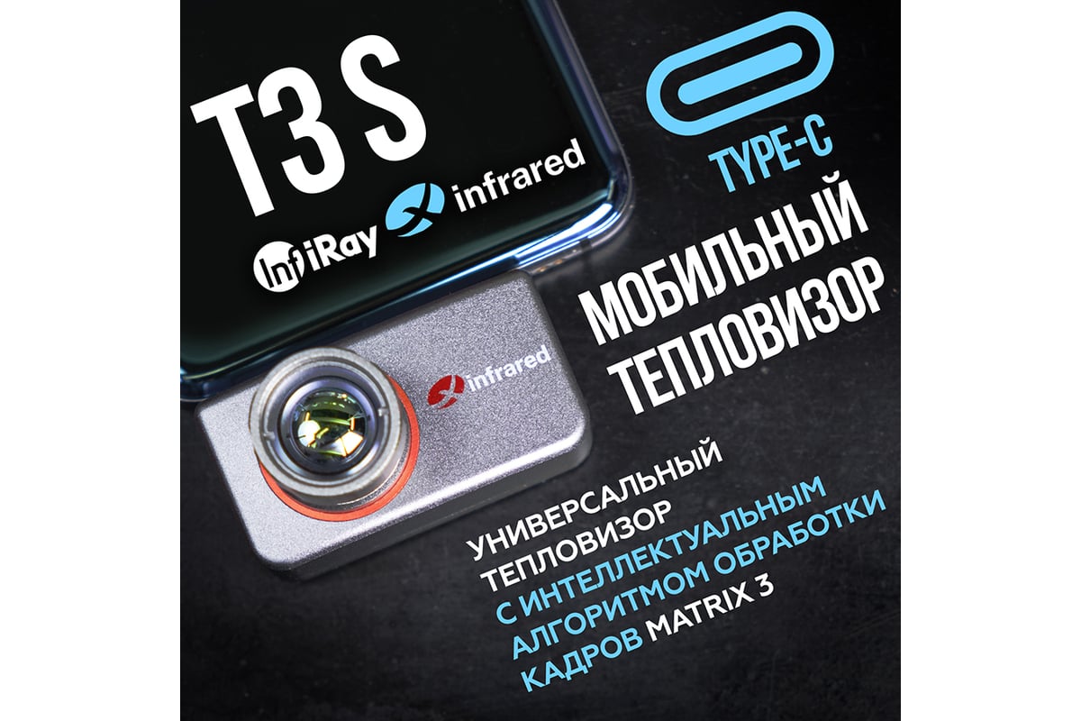 Тепловизор для смартфона INFIRAY Xinfrared T3S kit fb0183 9545