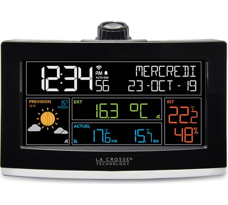 Погодная станция с цветным экраном и проектором La Crosse Technology Black WS6837