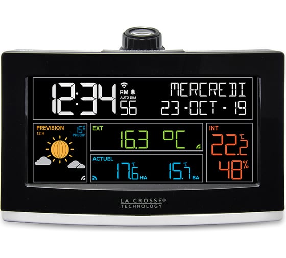 Погодная станция с цветным экраном и проектором La Crosse Technology Black WS6837