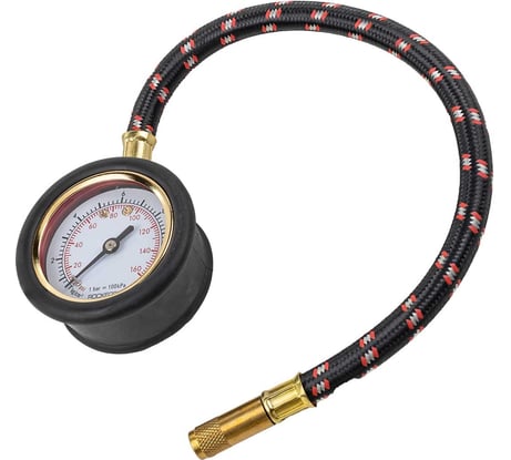 Индикатор для проверки давления в шинах с гибким шлангом Rockforce 0-11 bar RF-SDG-06(57061)