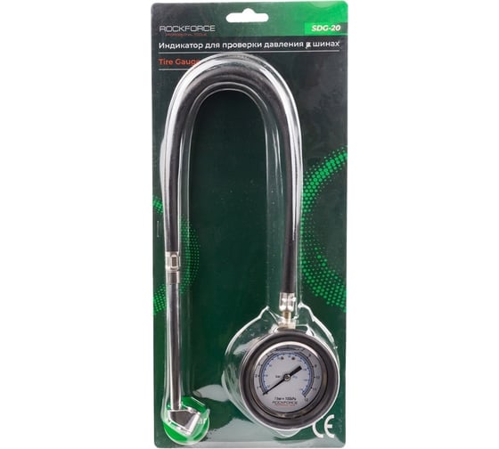 Индикатор для проверки давления в шинах грузовых а/м Rockforce 0-12 bar RF-SDG-20(57060)