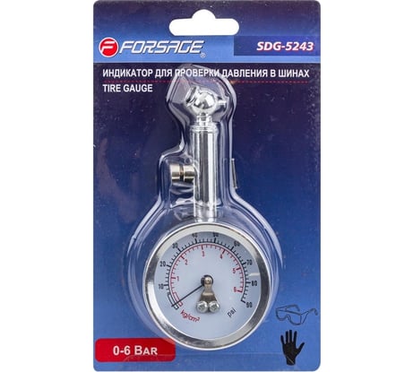 Индикатор для проверки давления в шинах Forsage 0-6 bar F-SDG-5243(57012)