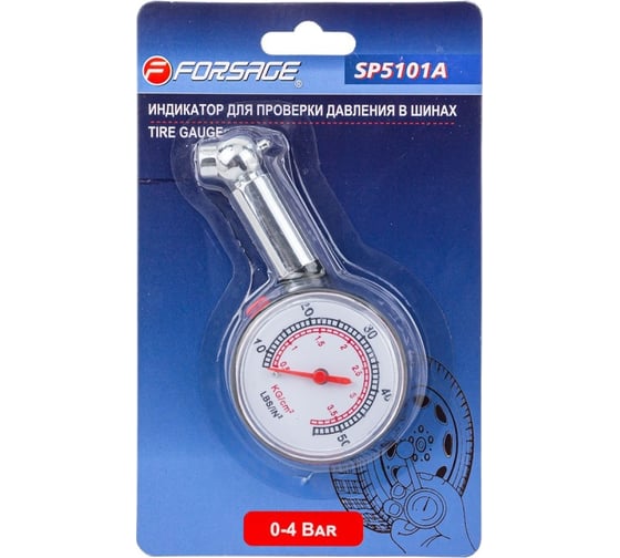 Индикатор для проверки давления в шинах Forsage 0-4 bar F-SP5101A(57010) 1