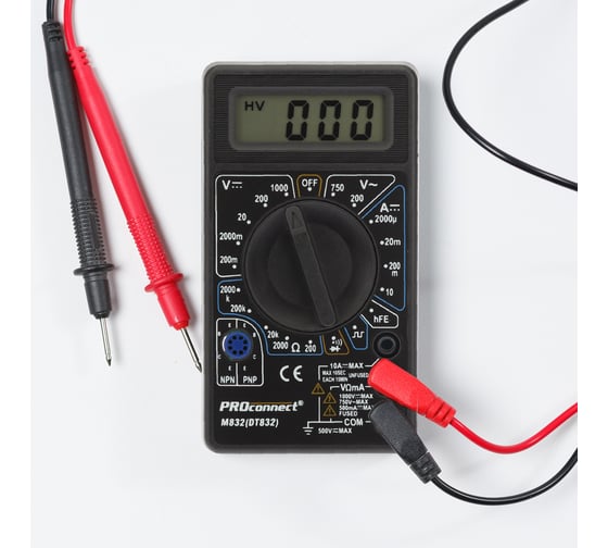 Цифровой мультиметр PROCONNECT M832 DT832 13-3012