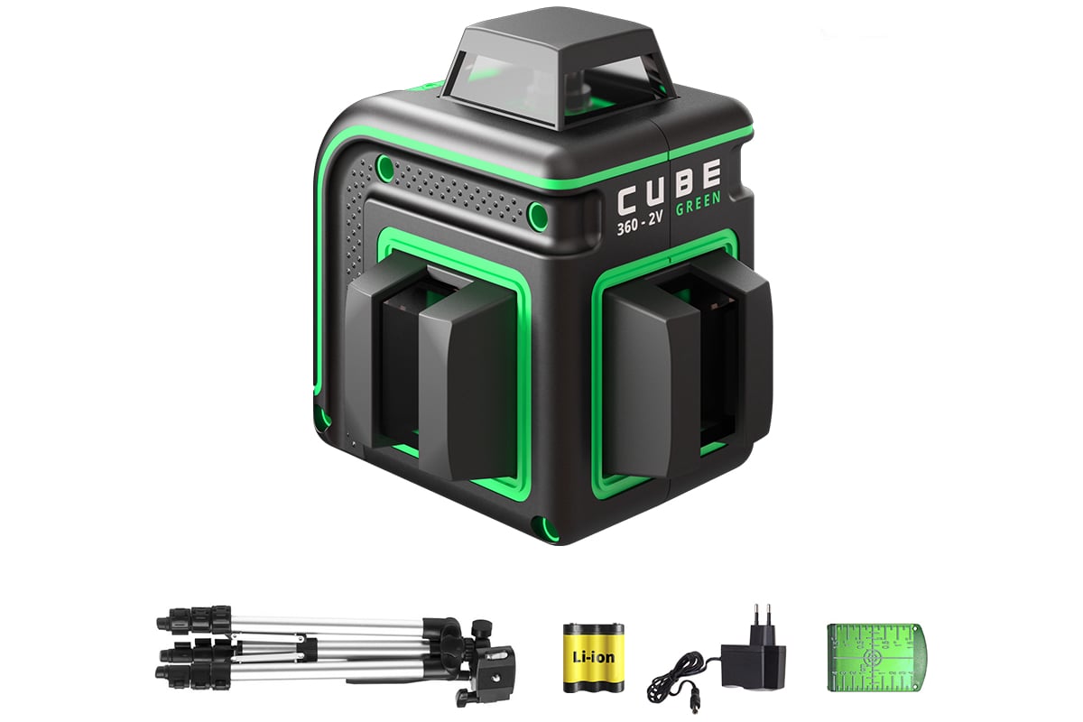 Лазерный уровень ADA Cube 360-2V GREEN Professional Edition А00571 ...