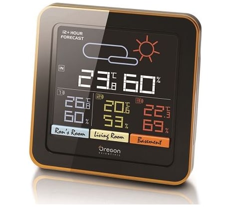 Погодная станция с тремя датчиками Oregon Scientific цветной дисплей RAR502S