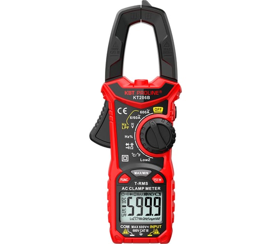 Цифровые токовые клещи КВТ KT 206B PROLINE 79130