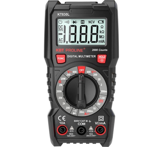Цифровой мультиметр КВТ KT 830L PROLINE 79127