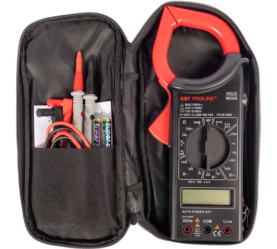 Цифровые токовые клещи КВТ KT 266F PROLINE 79133