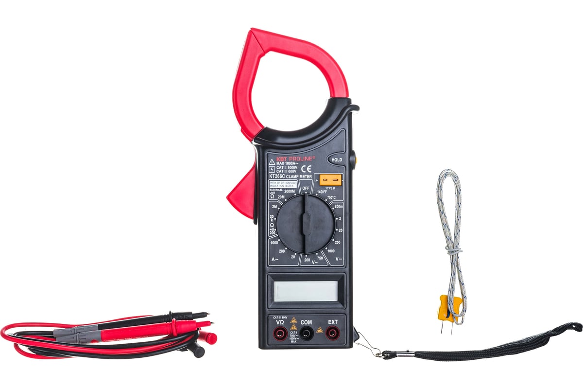 Цифровые токовые клещи КВТ KT 266C PROLINE 79132 - выгодная цена ...