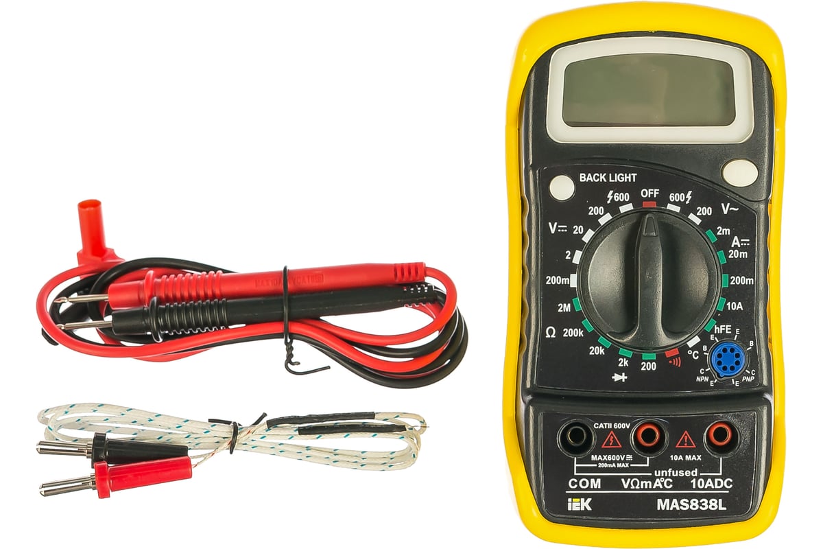 Цифровой мультиметр IEK Master MAS838L TMD-3L-838 - выгодная цена ...