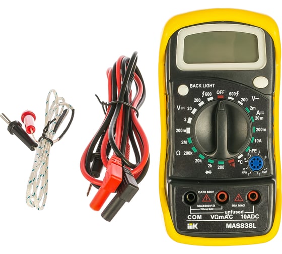 Цифровой мультиметр IEK Master MAS838L TMD-3L-838