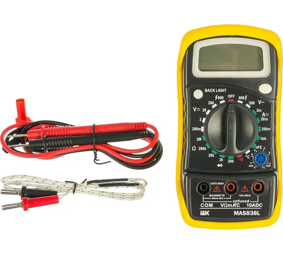 Цифровой мультиметр IEK Master MAS838L TMD-3L-838