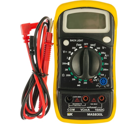 Цифровой мультиметр IEK Master MAS830L TMD-3L-830 3669447