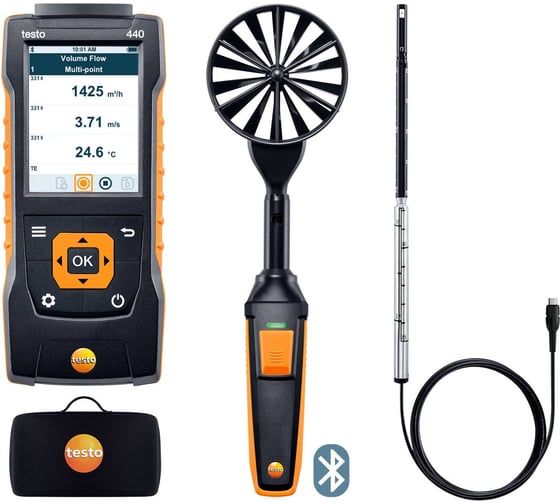 Комплект для вентиляции Testo 440 с Bluetooth 0563 4406 1