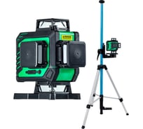 Комплект лазерный уровень greenliner 4-360 + штатив-штанга элевационный lp-300 INSTRUMAX в комплекте с треногой 3 м IM0159
