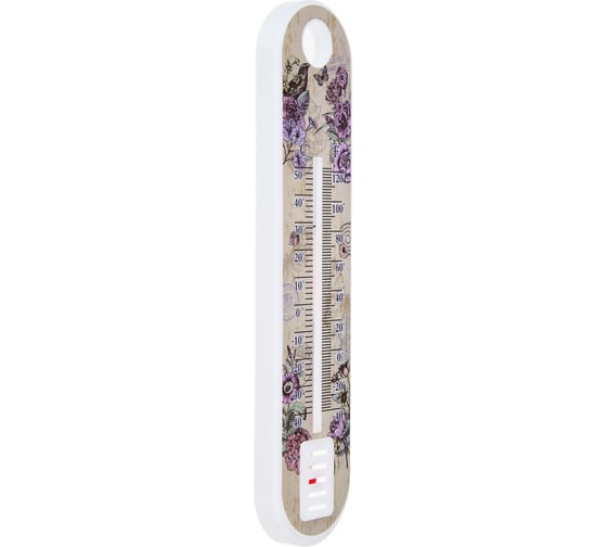 Комнатный термометр INBLOOM пластик, 19x4 см, "Цветы", на блистере 473-030