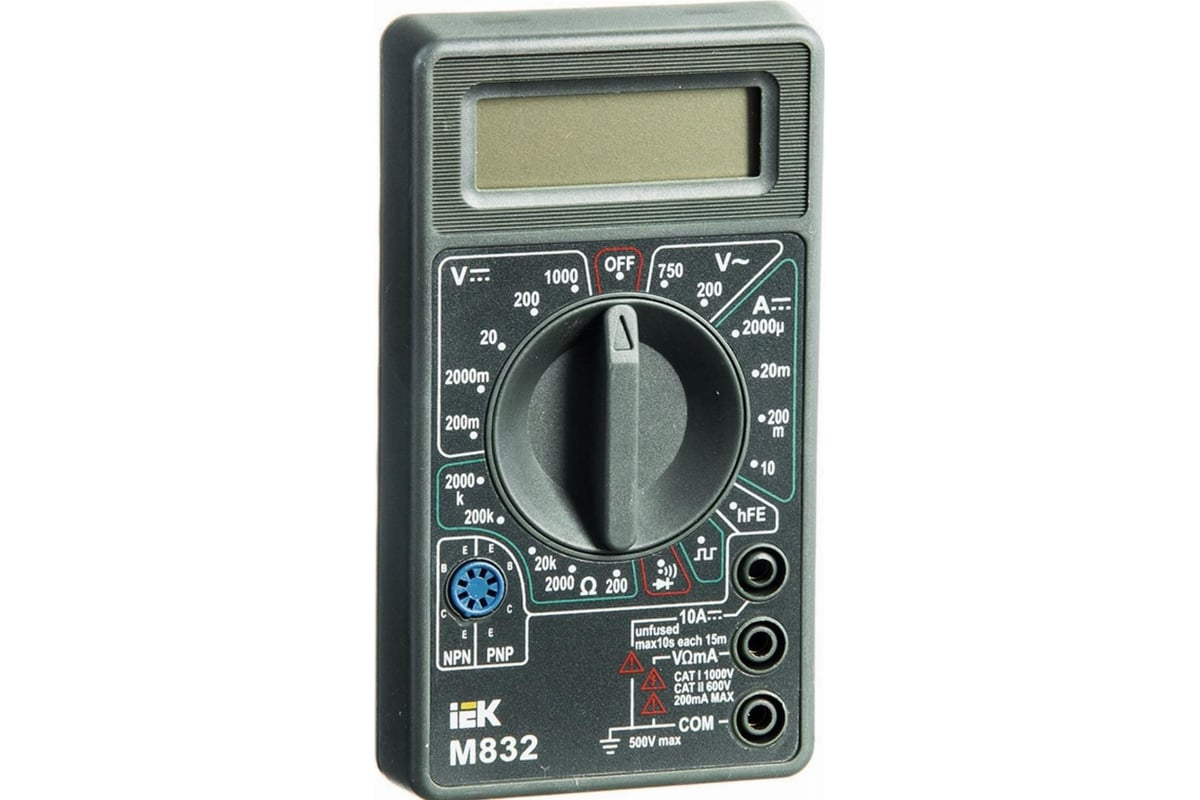 Цифровой мультиметр IEK Universal M832 7327705 TMD-2S-832 - выгодная цена,  отзывы, характеристики, 1 видео, фото - купить в Москве и РФ