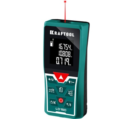 Лазерный дальномер KRAFTOOL LD-150 дальность 5см - 150м, точность 1.5 мм 34767