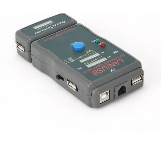 Тестер Cablexpert LAN 100/1000 Base-TX, для UTP, STP, RJ-11, USB-кабеля NCT-2