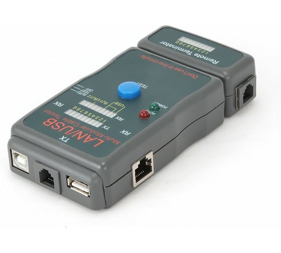 Тестер Cablexpert LAN 100/1000 Base-TX, для UTP, STP, RJ-11, USB-кабеля NCT-2