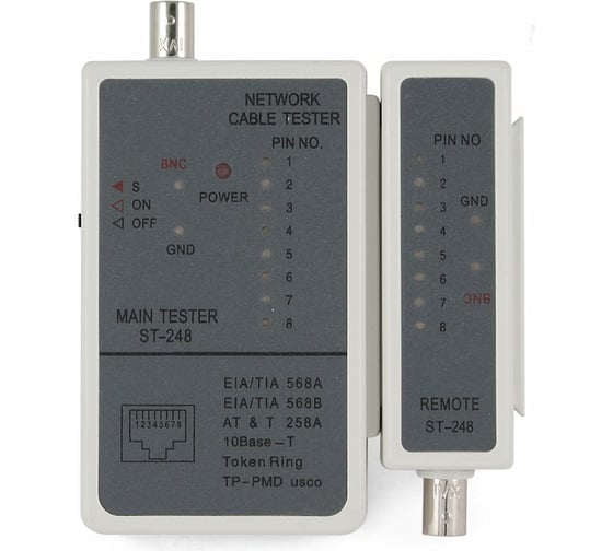 Тестер Cablexpert LAN для RJ-45, RG-58 NCT-1
