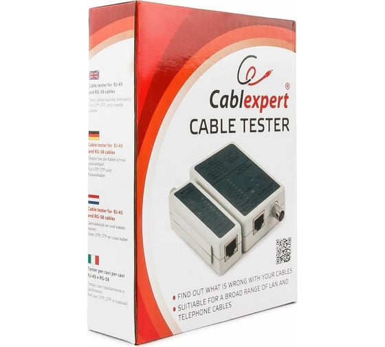 Тестер Cablexpert LAN для RJ-45, RG-58 NCT-1