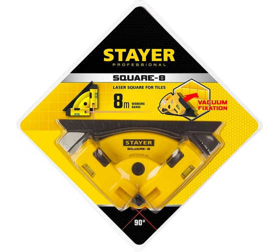 Лазерный угольник для кафеля STAYER SQUARE-8 34928