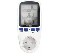 Измеритель мощности ваттметр Energenie двухтарифный, ЖК-дисплей 2.8″, русифицирован, белый EHB12-1
