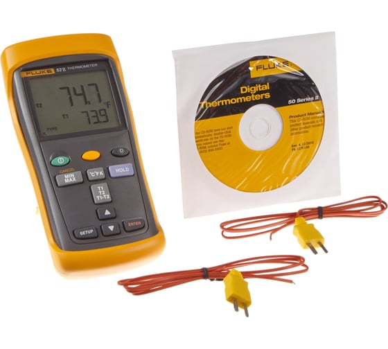 Двухканальный цифровой термометр Fluke 52-2