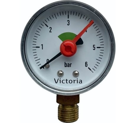 Вертикальный манометр Victoria 50-1/4- 6bar 27-506