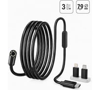 Видеоэндоскоп iCarTool USB, для смартфона/планшета 2Мп (1920x1080), зонд 7.9мм, длина 1м IC-V801