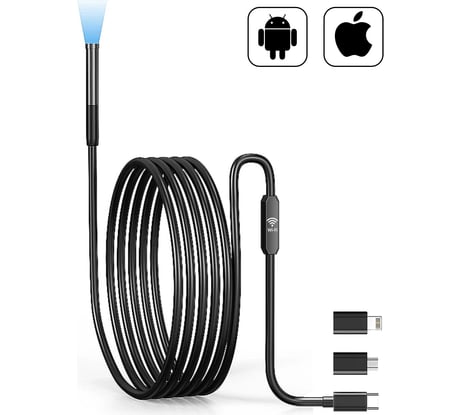 Видеоэндоскоп iCarTool USB, для смартфона/планшета 2Мп (1920x1080), зонд 7.9мм, длина 1м IC-V801