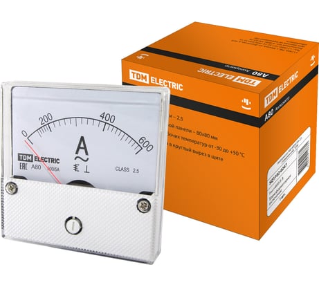 Амперметр TDM ELECTRIC А80 600А/5А-2,5, поверенный SQ1102-0247