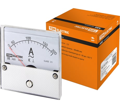 Амперметр TDM ELECTRIC А80 200А/5А-2,5, поверенный SQ1102-0244