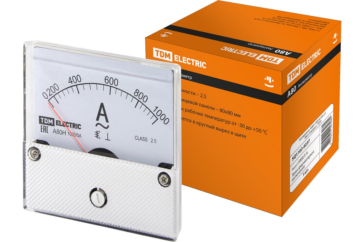 Амперметр TDM А80Н 1000А/5А-2,5 без поверки SQ1102-0237 - выгодная цена ...
