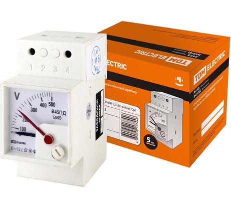 Вольтметр TDM В45ПД 500В-1.5 din-рейка SQ1102-0308