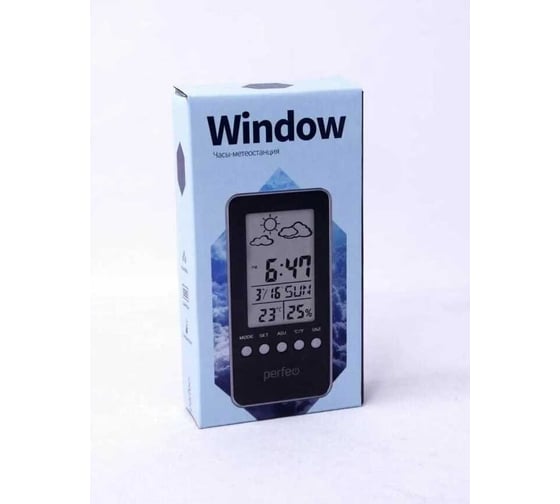 Часы-метеостанция PERFEO Window PF-S002A черный 30 013 229