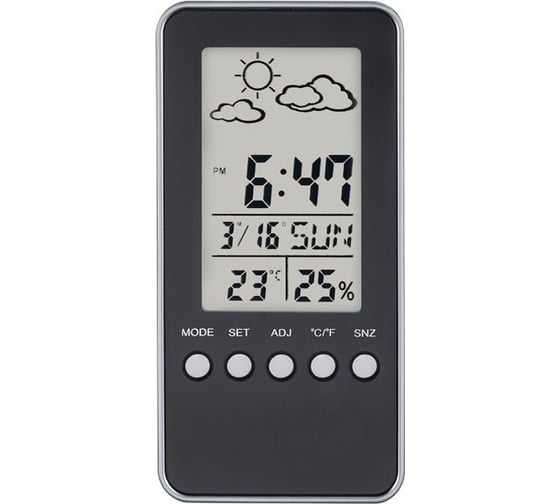 Часы-метеостанция PERFEO Window PF-S002A черный 30 013 229