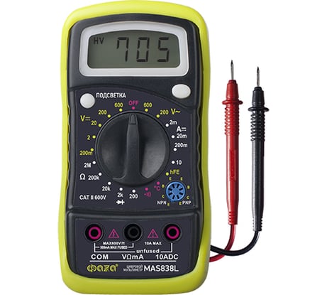 Цифровой мультиметр ФАZА MAS838L 5000513