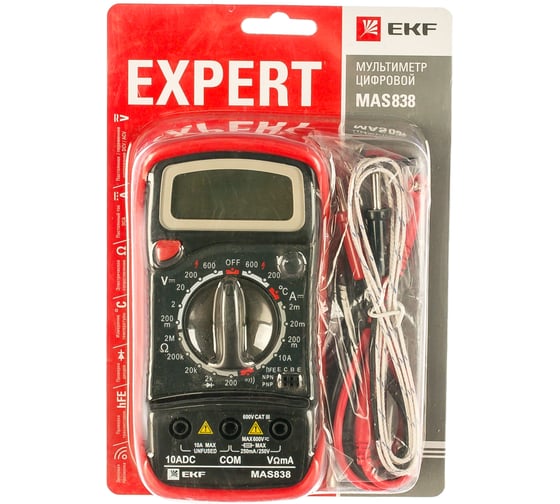 Цифровой мультиметр EKF MAS838 Expert SQIn-180701-pm838
