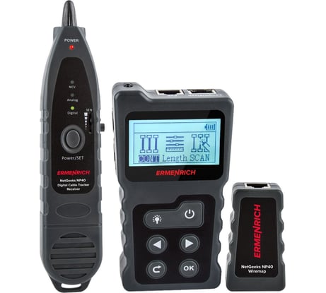 Многофункциональный кабельный тестер Ermenrich netgeeks np40 82550