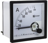 Аналоговый амперметр EKF AMA-721 на панель квадратный вырез 10А прямое подкл. ama-721-10