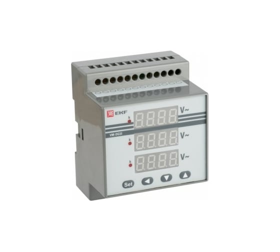 Цифровой трехфазный вольтметр EKF на DIN PROxima vd-g33 1
