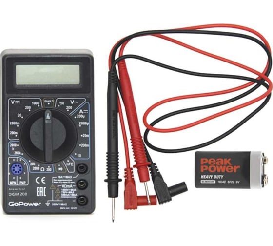 Мультиметр GoPower DigiM 200 (1/100) 00-00020173
