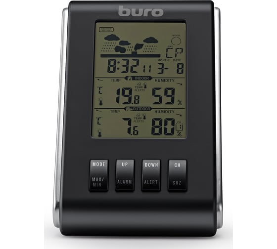 Погодная станция BURO H103G серебристый/черный 440848