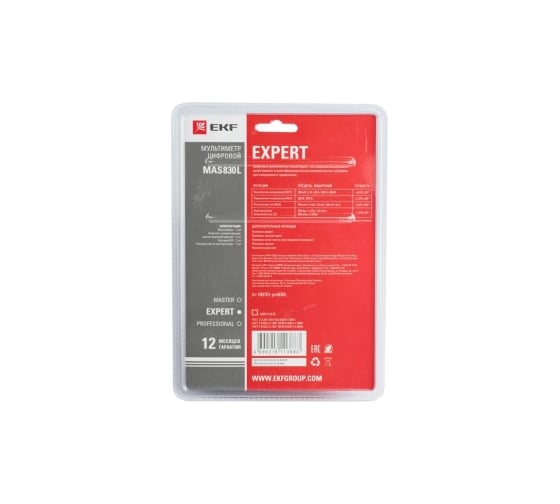 Цифровой мультиметр EKF MAS830L Expert SQIn-180701-pm830L
