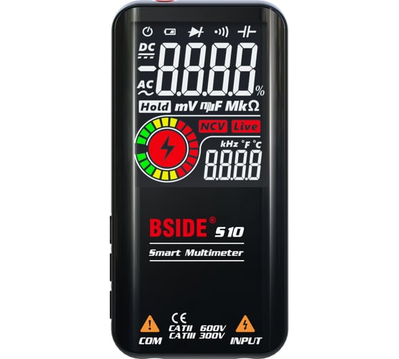 Цифровой мультиметр BSIDE с цветным дисплеем S10 064-0001
