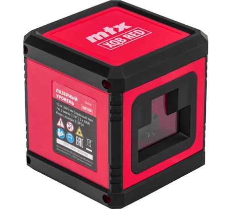 Лазерный уровень MTX xqb red basic set, 10 м, красный луч, батарейки, резьба 1/4" 35018