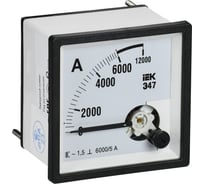 Амперметр IEK э47 6000/5а, класс точности 1.5, 72x72мм IPA10-6-6000-E